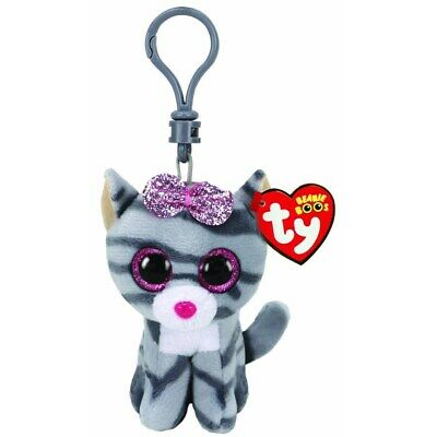 TY Beanie Boos Kiki the Grey Cat Clip 3inch 35243 - Colorland Toys