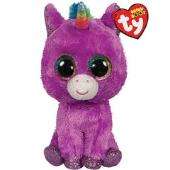 TY Beanie Boos Rosette the Purple Unicorn with Glitter Eyes 6inch 36328 - Colorland Toys