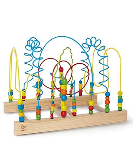 Hape Tunnel Mountain Wooden Toddler Colorful Bead Maze E1900 - Colorland Toys