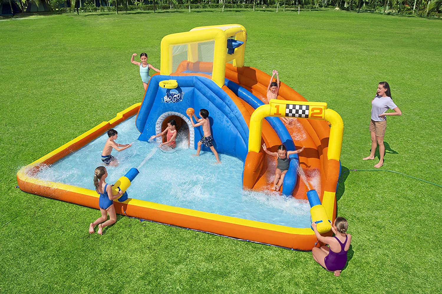 Bestway H2OGO Super Speed Way Mega Water Park 5.51mx5.02mx2.65m 53377