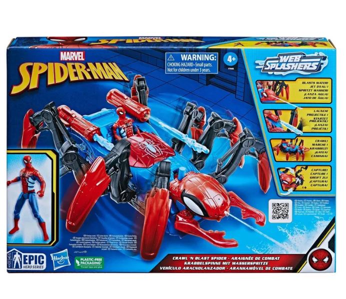 Marvel Spiderman Web Splashers Crawl 'N Blast Spider F7845