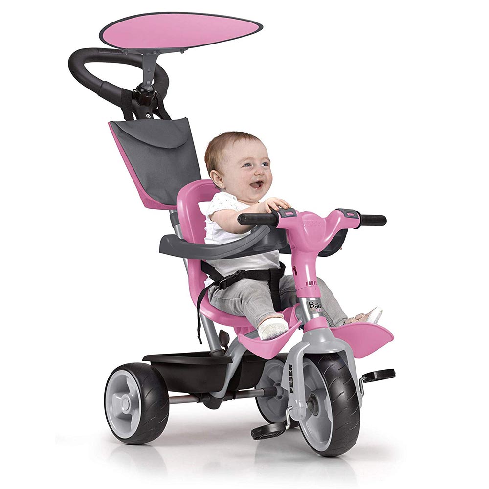 Feber Baby Plus Music Tricycle Bike Pink and Grey 800012132