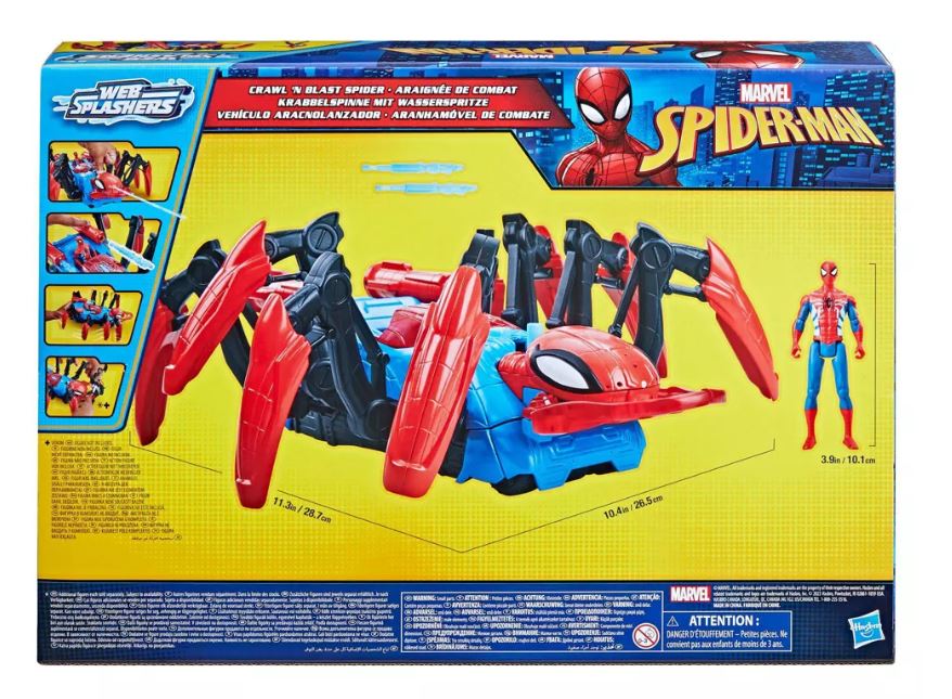 Marvel Spiderman Web Splashers Crawl 'N Blast Spider F7845