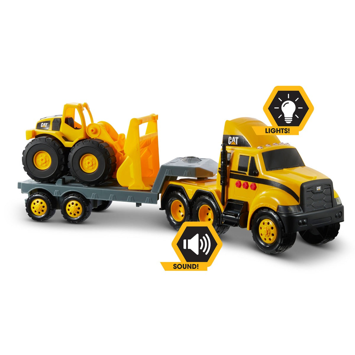 CAT Heavy Movers Flatbed With Bulldozer 82288 - Colorland Toys