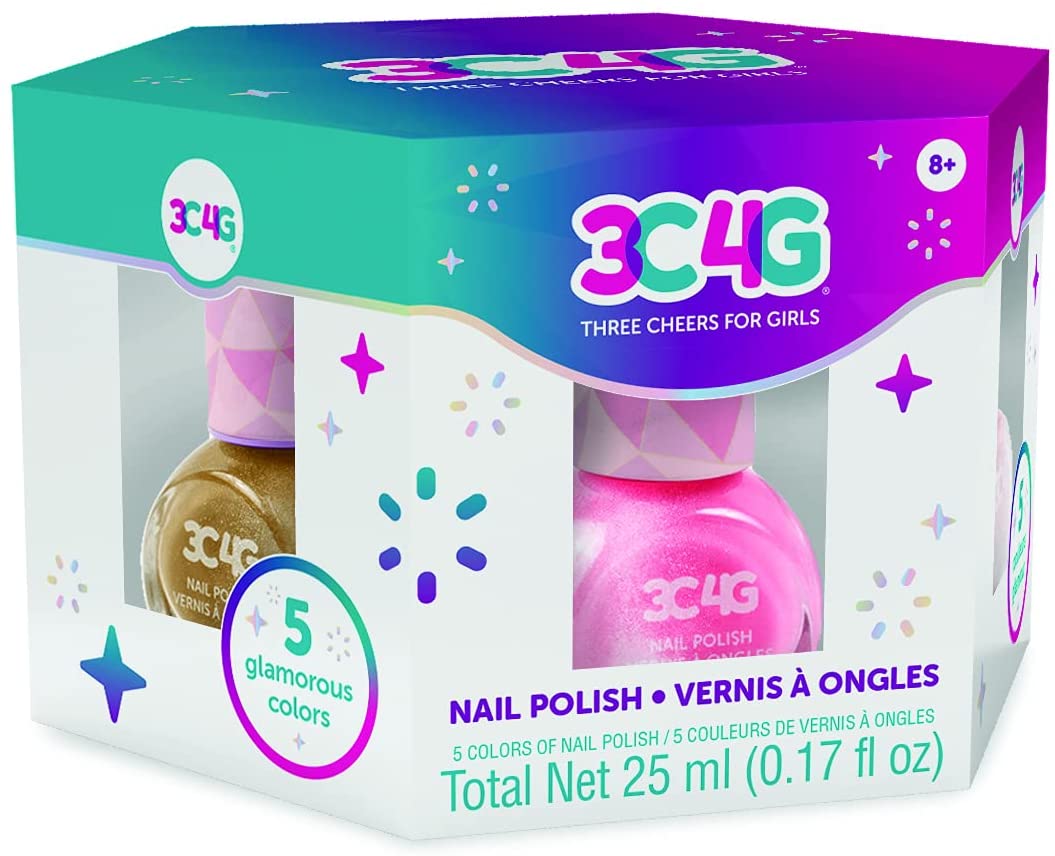 Three Cheers for Girls Pink and Gold Hexagon 5 pack 10023