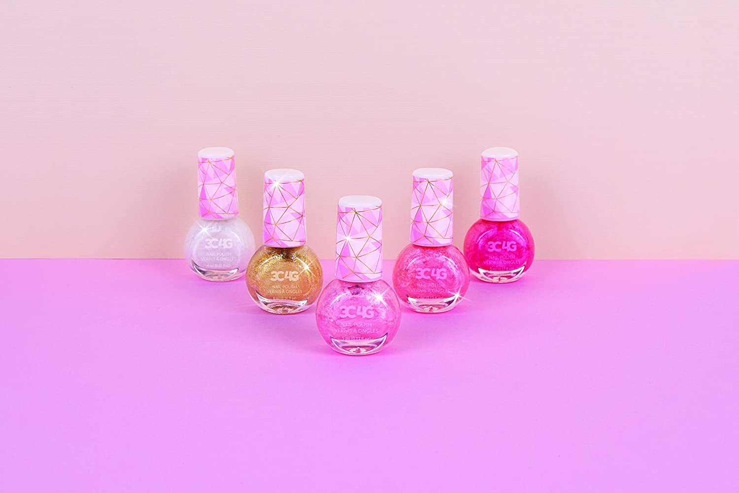 Three Cheers for Girls Pink and Gold Hexagon 5 pack 10023