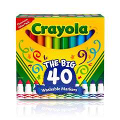 Crayola Ultra-Clean Washable Markers Broad Point 40ct 58-7858