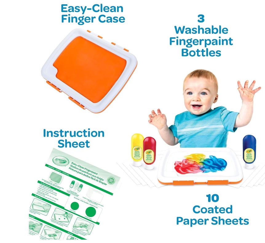 Crayola Easy-Clean Fingerpaint Set