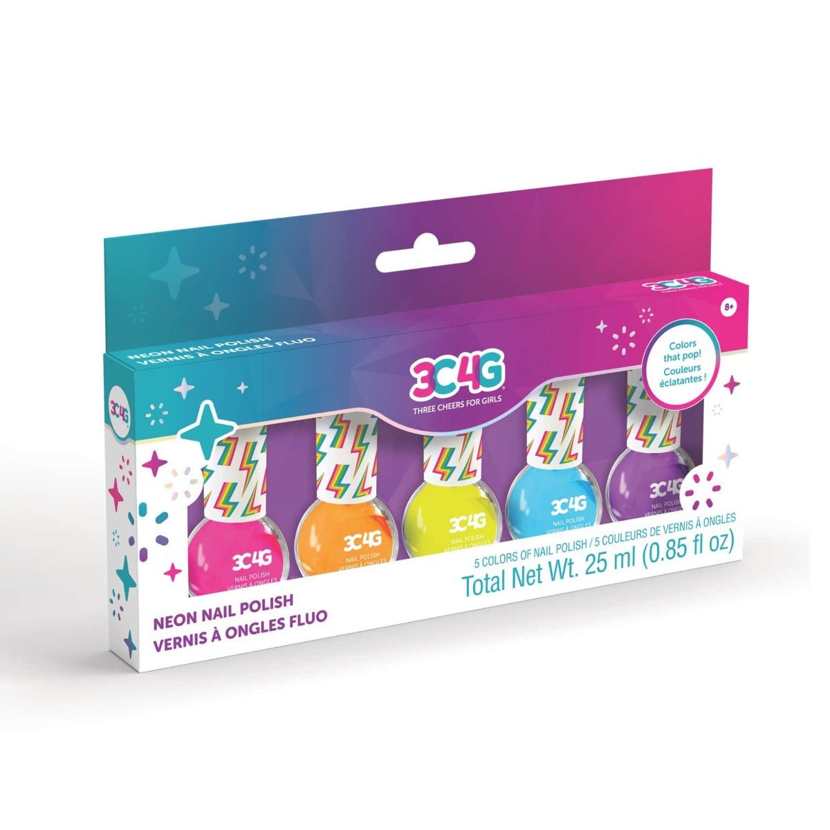 3C4G Neon Nail Polish 5 - Pack 10014 - Colorland Toys