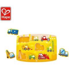 Hape Educational Construction Peg Wooden Puzzle - Colorland Toys