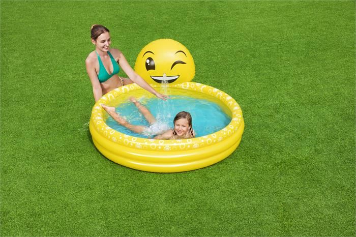حوض سباحة بيست واي سمر سمايلز بخاخ، 65×57×27 بوصة، 53081