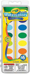 Crayola Washable Watercolors Pan with Brush 16ct 53-0555
