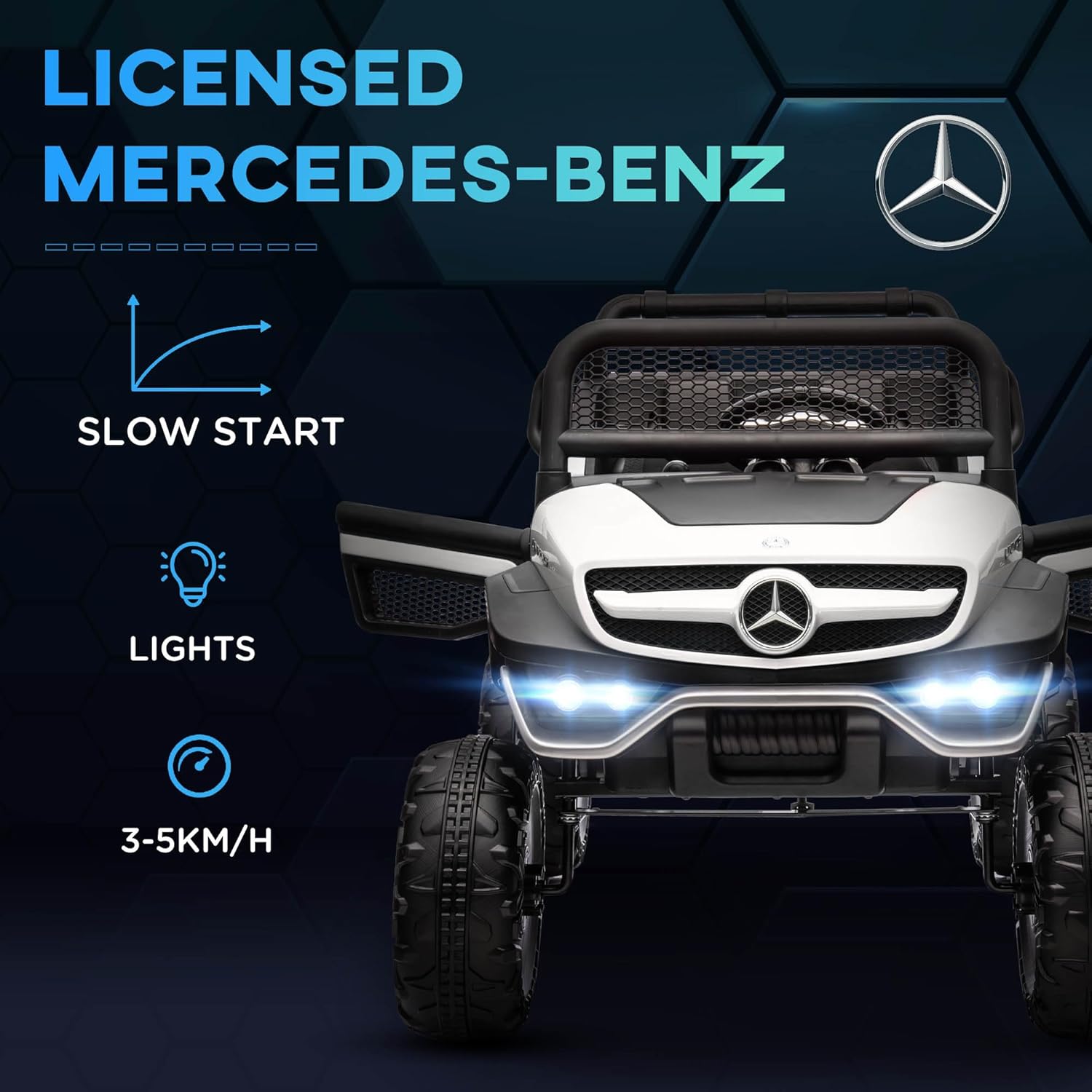 Jeep Benz Unimog Small White 2M SMBJL199