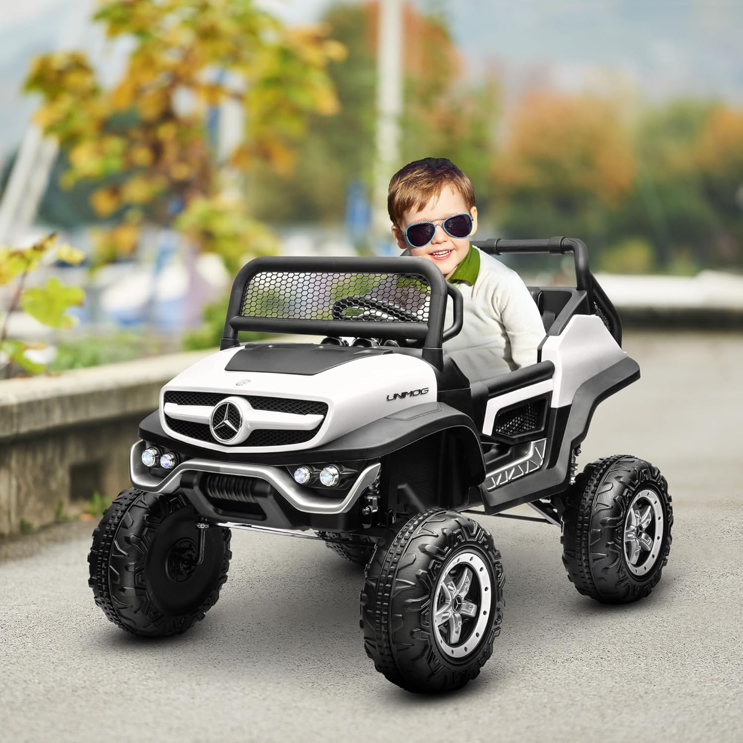 Jeep Benz Unimog Small White 2M SMBJL199