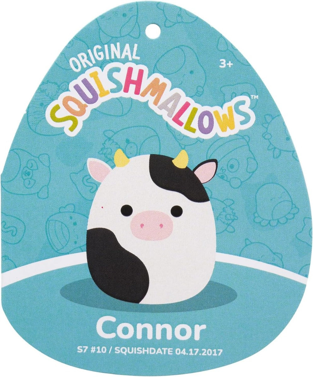 Squishmallow Connor Black and White Cow 7.5inches SQCR05373