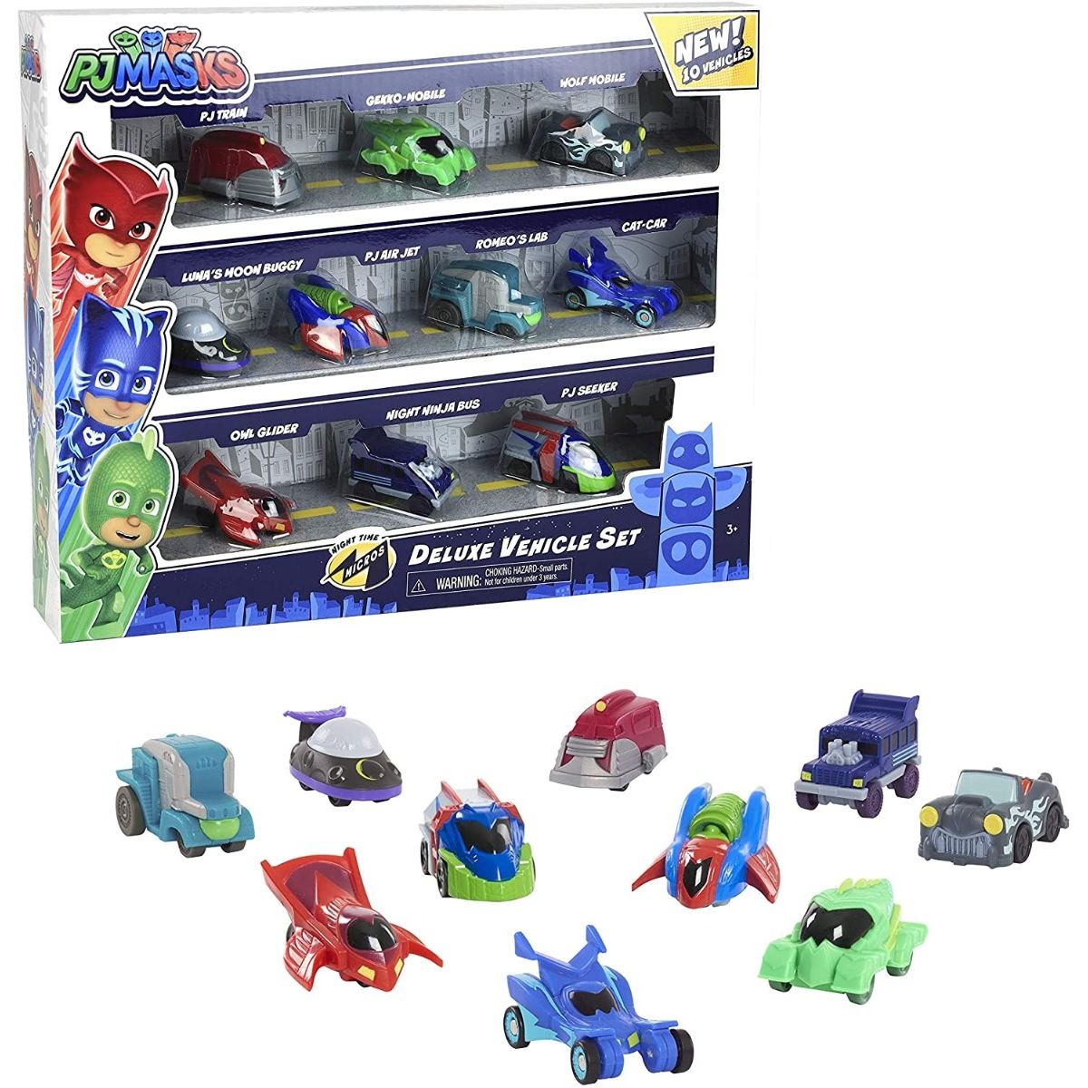 PJ Masks Night Time Micros Deluxe Vehicle Set 95785