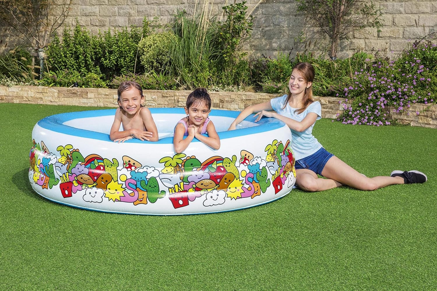 Bestway Inflatable Play Pool 3-Ring 1.96mx53cm 51122