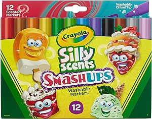 Crayola Silly Scents Smash Ups Wedge Tip Scented Markers 12pk CY58-8279
