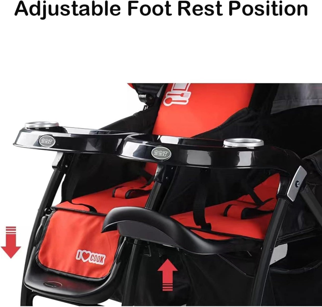Baobaohao Twin Stroller Red 703A/S3938