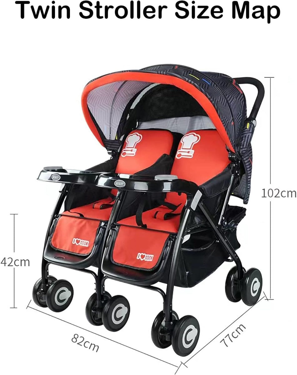 Baobaohao Twin Stroller Red 703A/S3938
