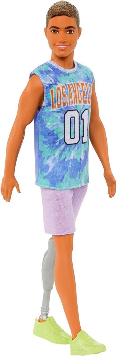 Barbie Ken Fashionistas Doll with Prosthetic Leg & Jersey HJT11 - Colorland Toys