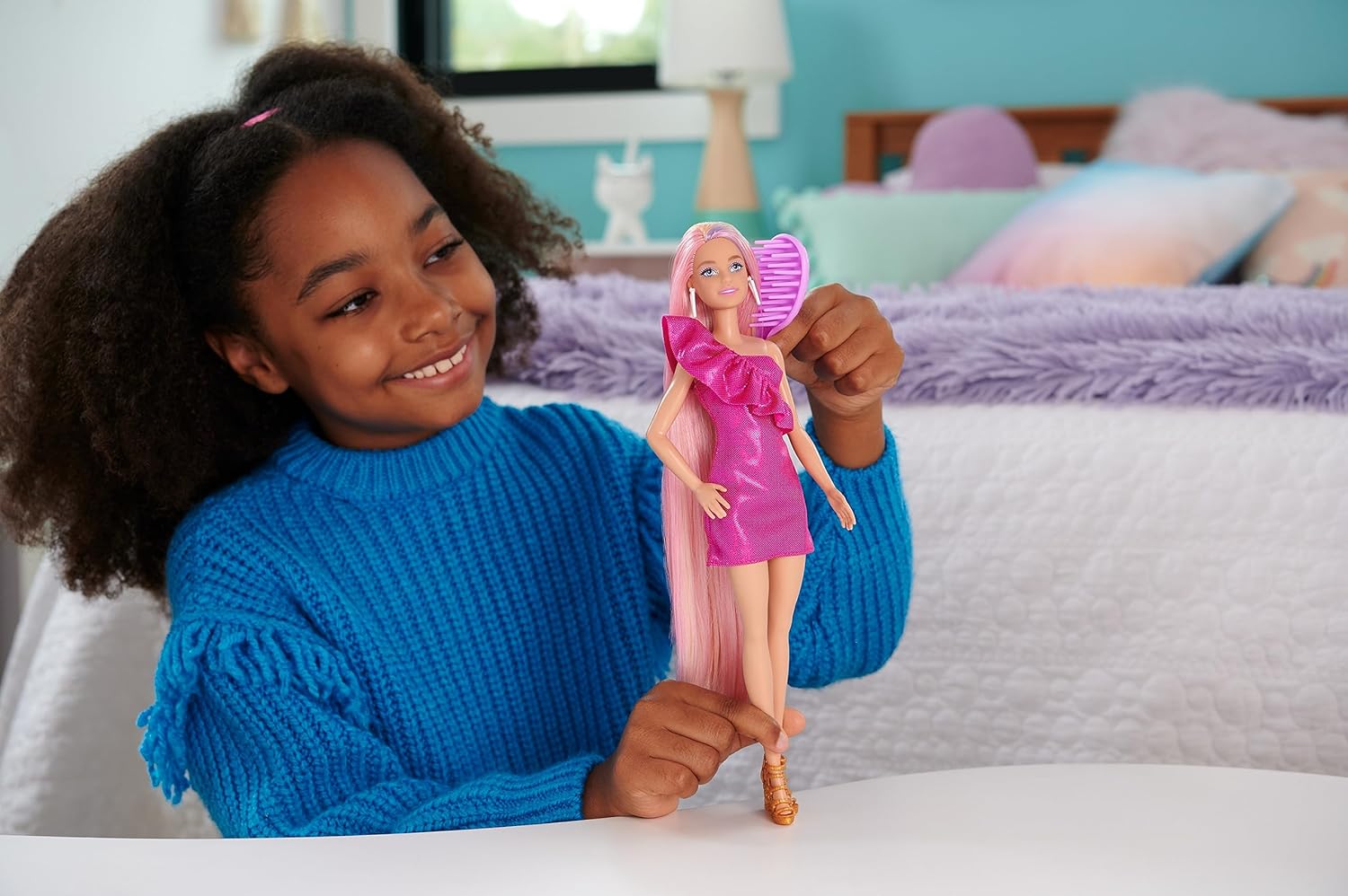 Barbie Totally Hair Doll Pink HKT96 - Colorland Toys
