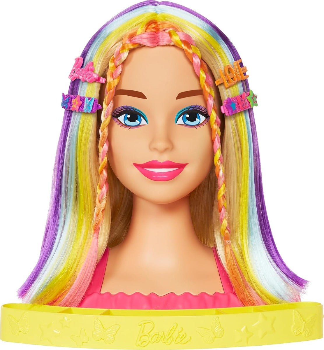Barbie Totally Hair Neon Rainbow Deluxe Styling Head HMD78 - Colorland Toys