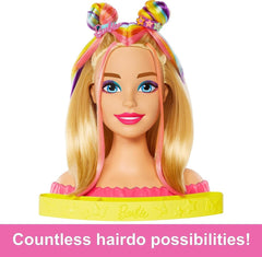 Barbie Totally Hair Neon Rainbow Deluxe Styling Head HMD78 - Colorland Toys