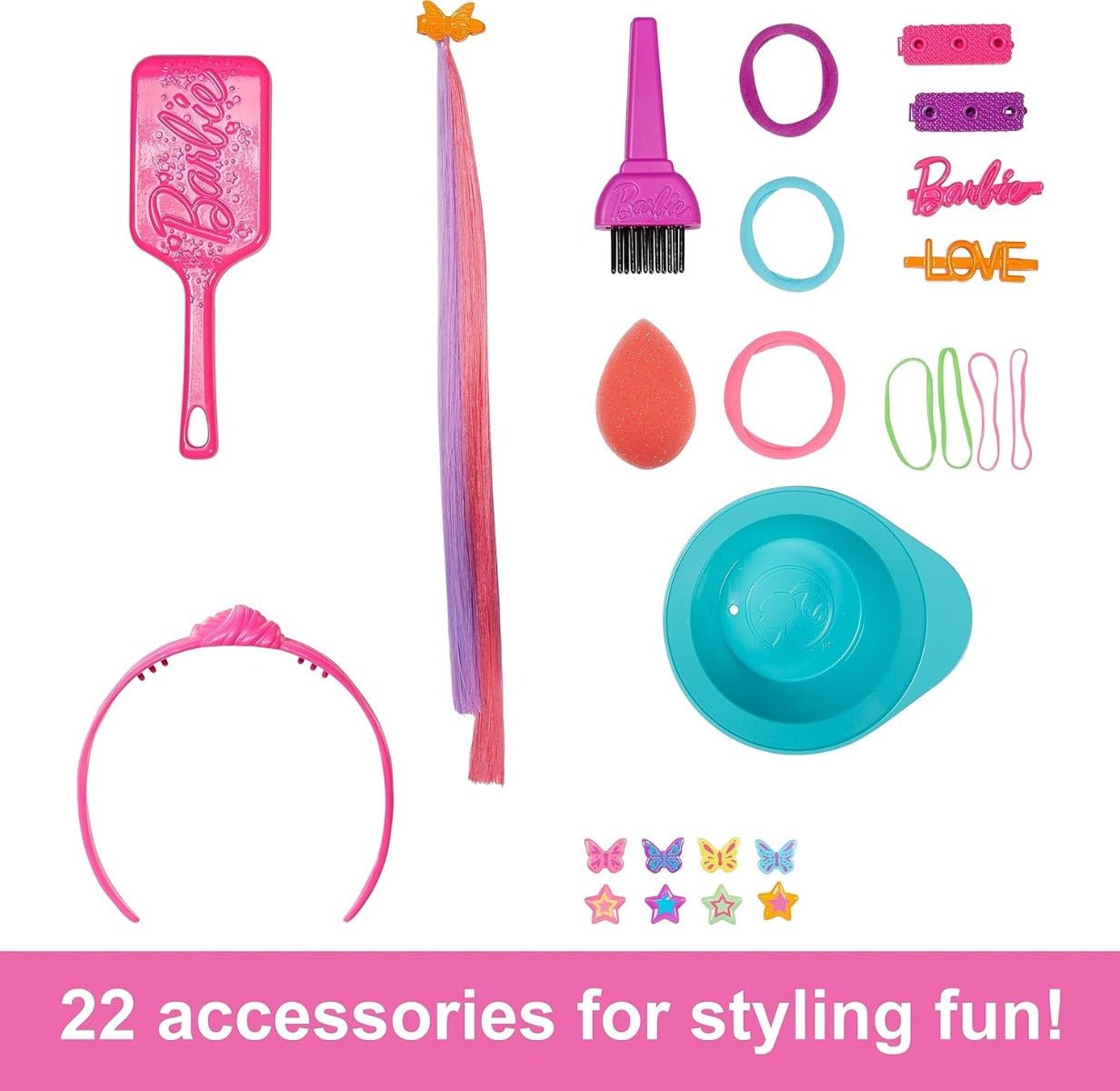 Barbie Totally Hair Neon Rainbow Deluxe Styling Head HMD78 - Colorland Toys