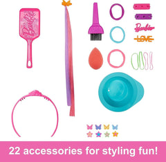 Barbie Totally Hair Neon Rainbow Deluxe Styling Head HMD78 - Colorland Toys