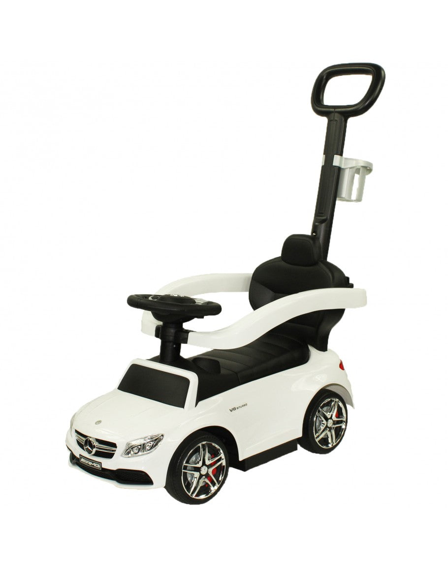 Mercedes-Benz AMG C63 Push Car with Handle White 639-1