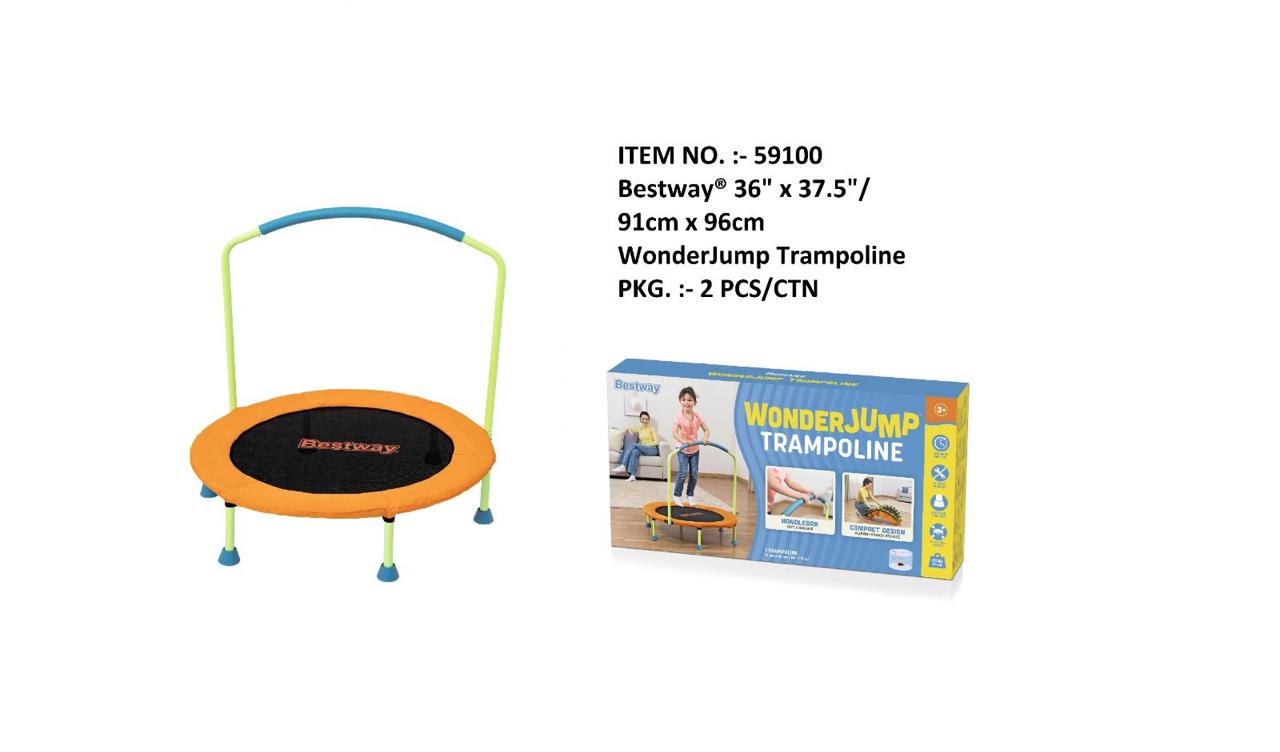 Bestway WonderJump Trampoline 3 - Feet 91cm x 96cm 59100 - Colorland Toys