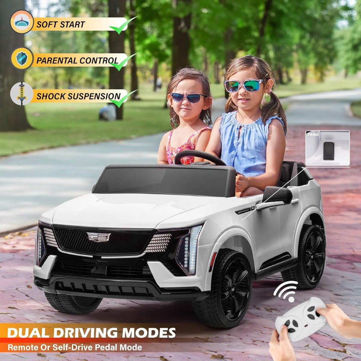 Cadillac Escalade Rideon Car White HL688 - Colorland Toys