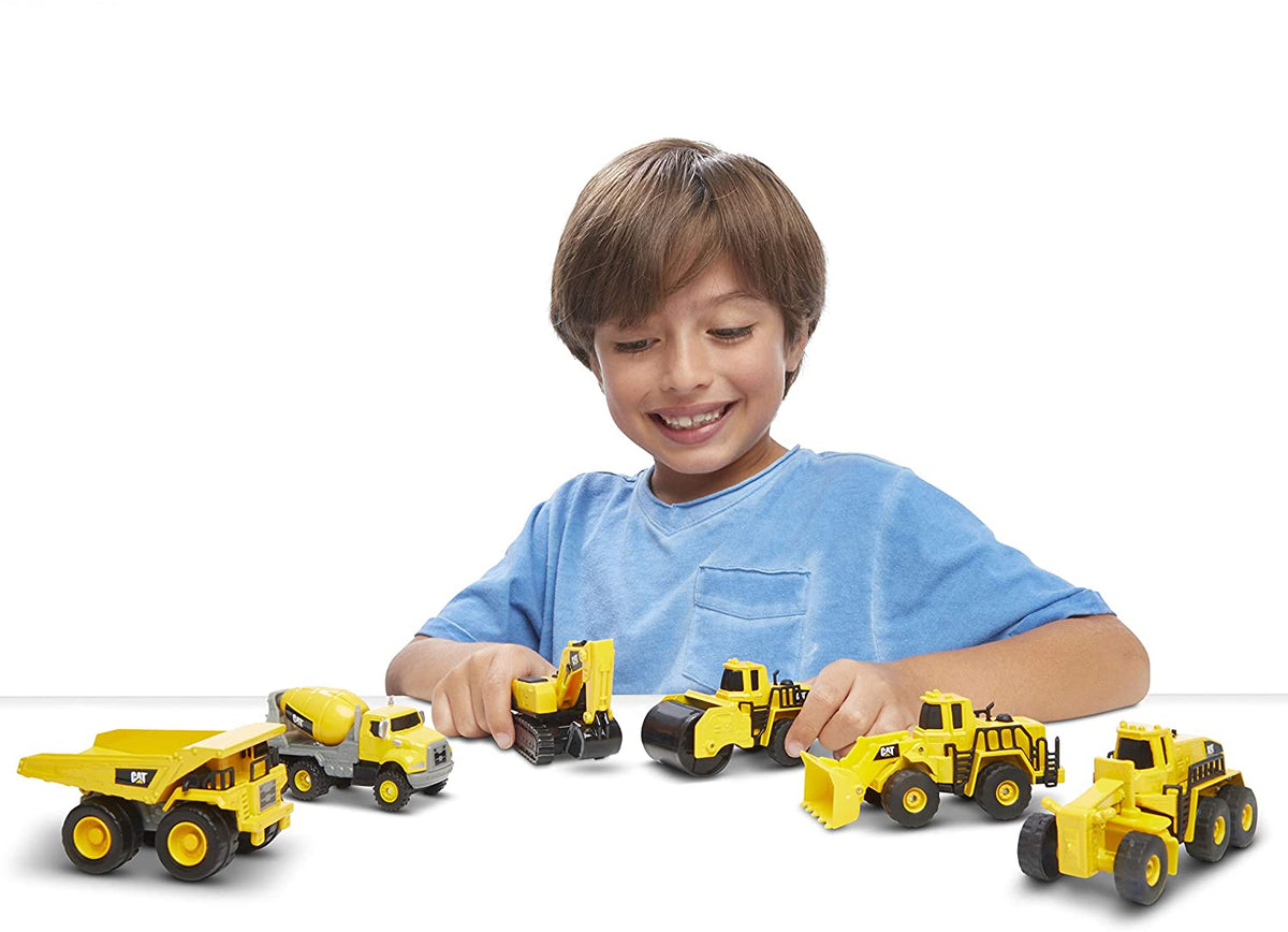 CAT Die Cast Metal Wheel Loader/Steam Roller/Excavator 4inch - Colorland Toys