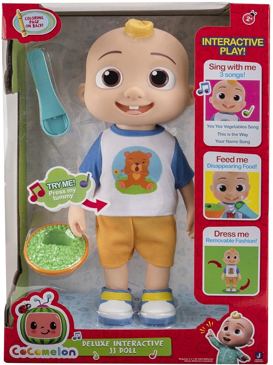 Cocomelon Deluxe Interactive JJ Doll Plush CMW0058 - Colorland Toys