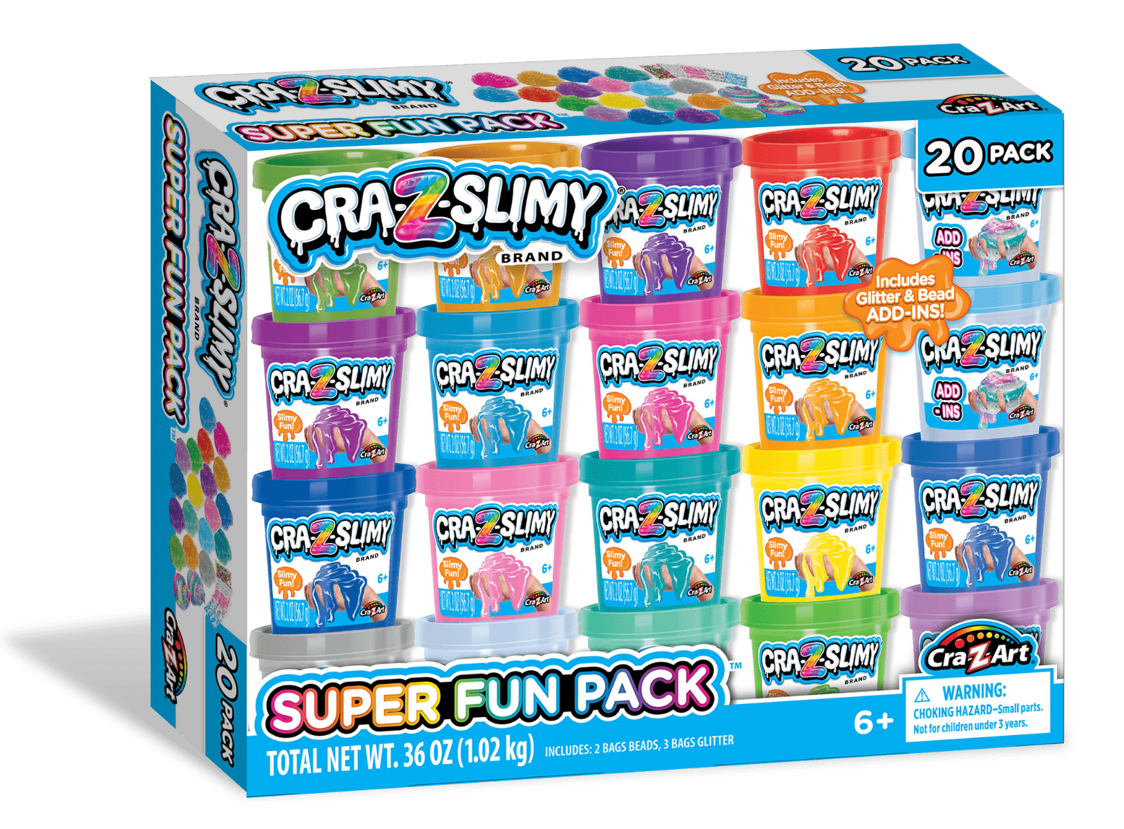 Cra - Z - Slimy Super Fun Pack 20 Pack CA - 60023 - Colorland Toys