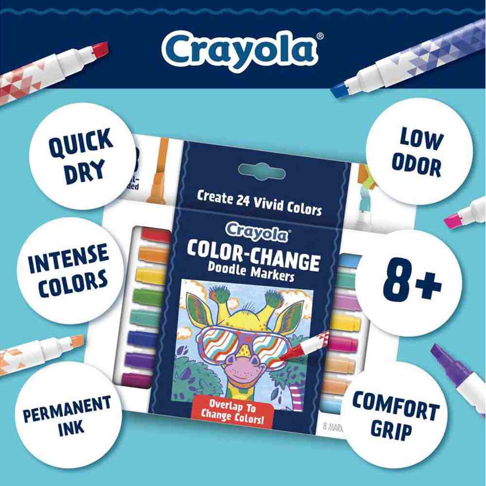 Crayola Doodle & Draw Color Change Doodle Marker 8ct CY58 - 8315 - Colorland Toys
