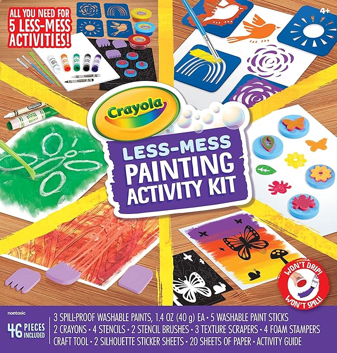 Crayola Less Mess Painting Activity Kit CY04 - 6941 - Colorland Toys