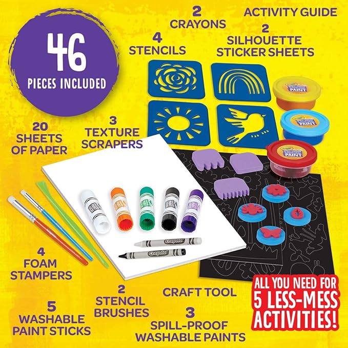 Crayola Less Mess Painting Activity Kit CY04 - 6941 - Colorland Toys