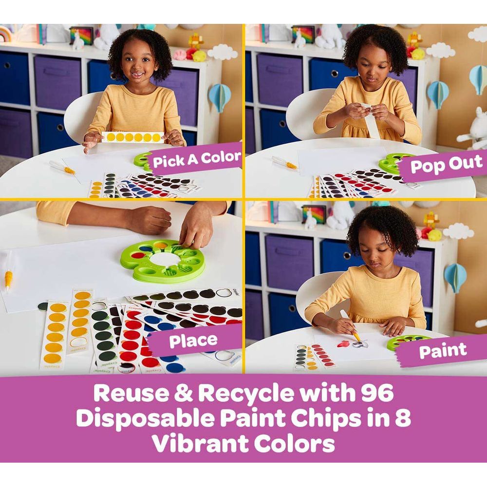 Crayola Pop & Paint Washable Watercolor Palette 96ct CY53 - 0505 - Colorland Toys