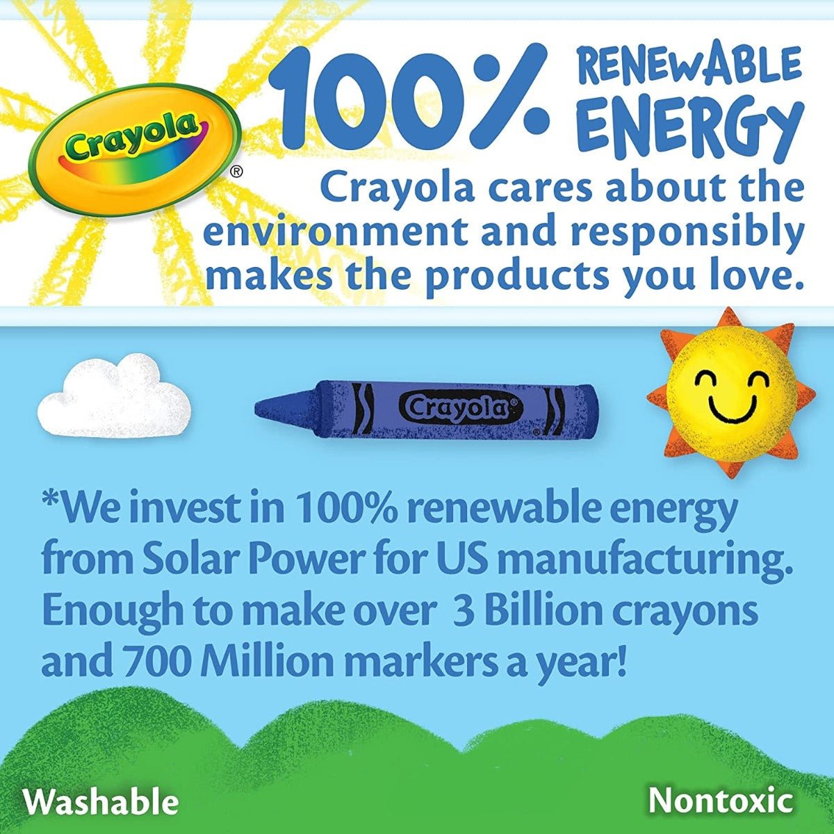 Crayola Ultra Clean Washable Crayons Color Max 24ct CY52 - 6924 - Colorland Toys