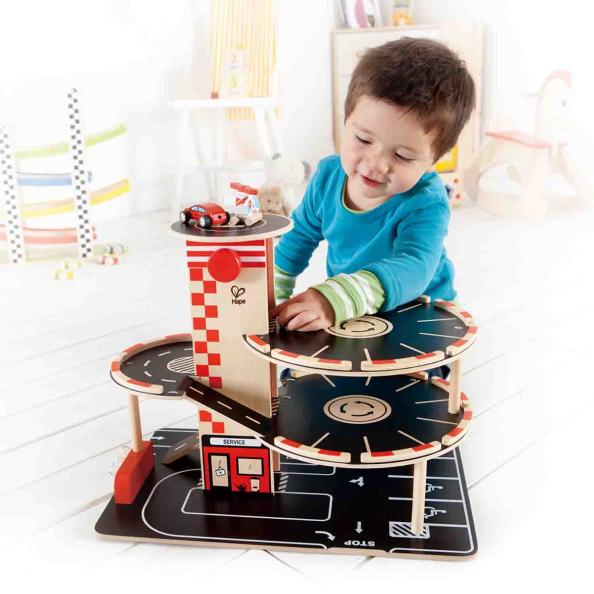 Hape Wooden Park N Go Garage E3002
