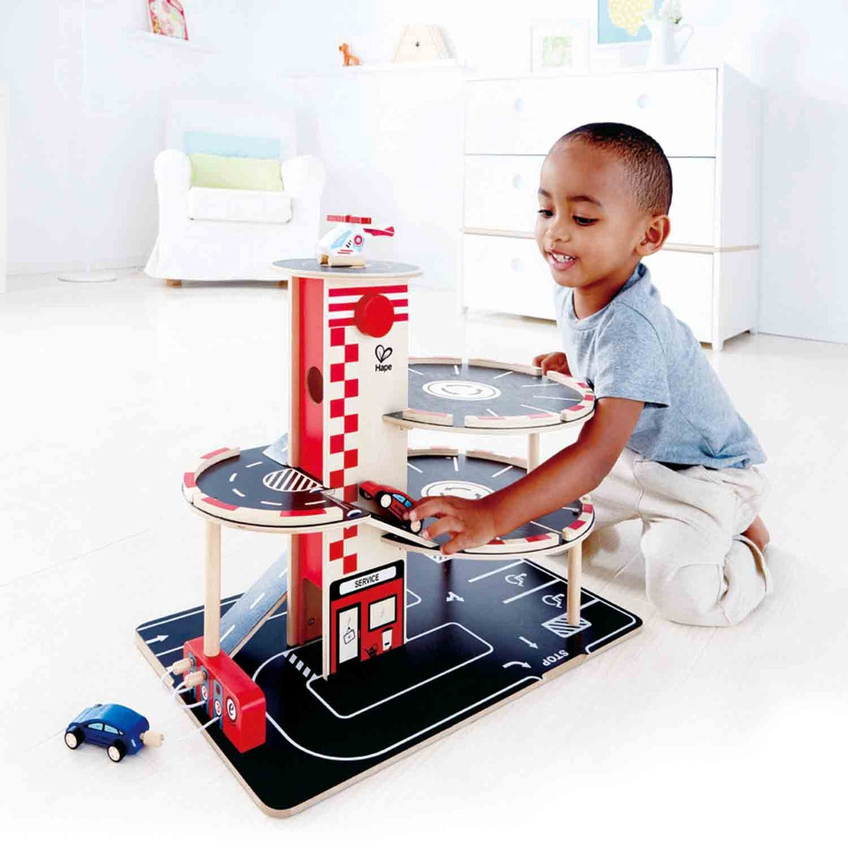 Hape Wooden Park N Go Garage E3002