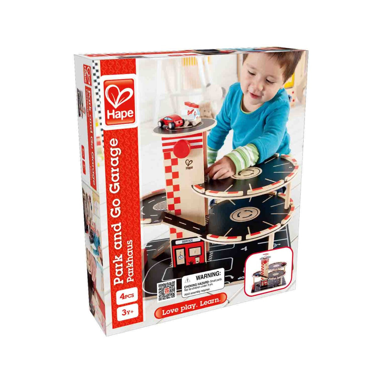 Hape Wooden Park N Go Garage E3002