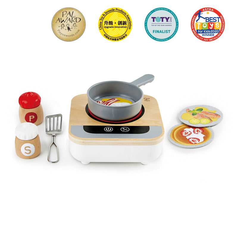 Hape Fun Fan Fryer Wooden Mini Kitchen Playset 8pcs - Colorland Toys