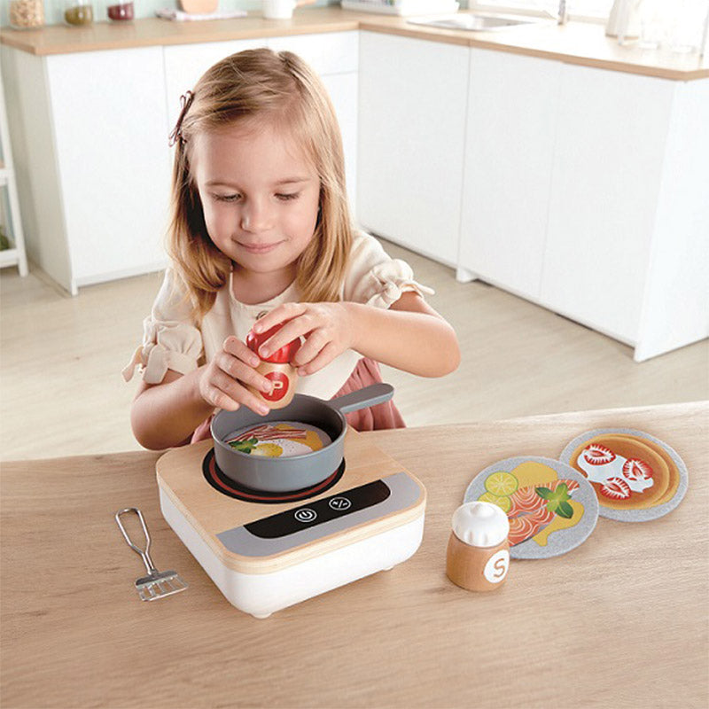 Hape Fun Fan Fryer Wooden Mini Kitchen Playset 8pcs - Colorland Toys