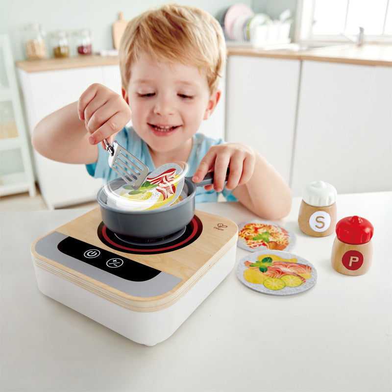 Hape Fun Fan Fryer Wooden Mini Kitchen Playset 8pcs - Colorland Toys