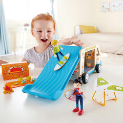 Hape Adventure Wooden Van Playset - 23pcs - Colorland Toys