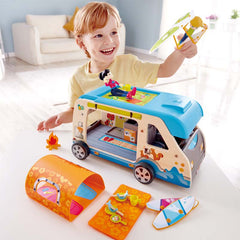 Hape Adventure Wooden Van Playset - 23pcs - Colorland Toys