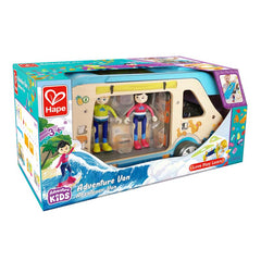 Hape Adventure Wooden Van Playset - 23pcs - Colorland Toys